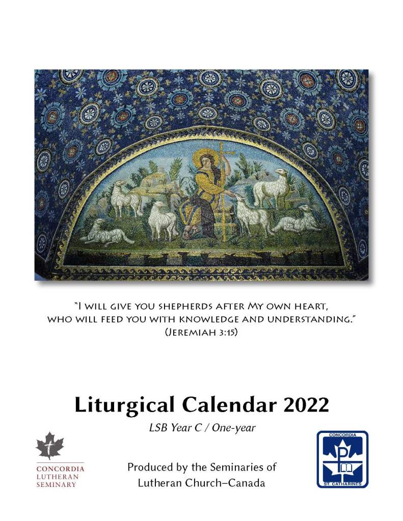 Lcc Calendar 2022 Liturgical Calendar 2022 – Concordia Lutheran Theological Seminary